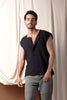 V-neck striped T-shirt