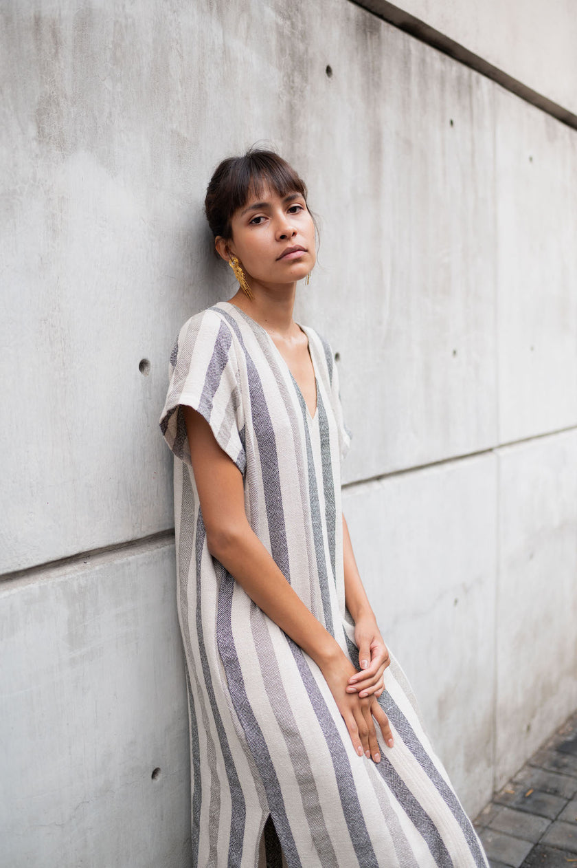 Loose V-neck dress
